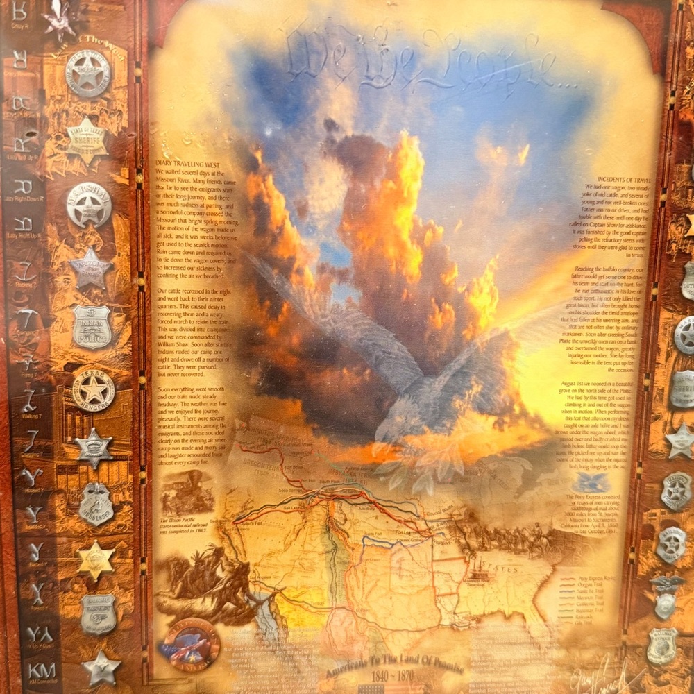 Wagons West on Eagles Wings 1000 Piece Puzzle Factory Sealed SunsOut Gary Crouch - Picture 3 of 3